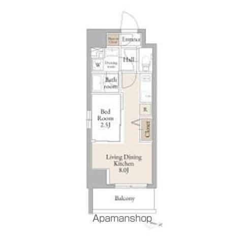 ルネフラッツ黒川Ⅱ(1LDK/7階)の間取り写真