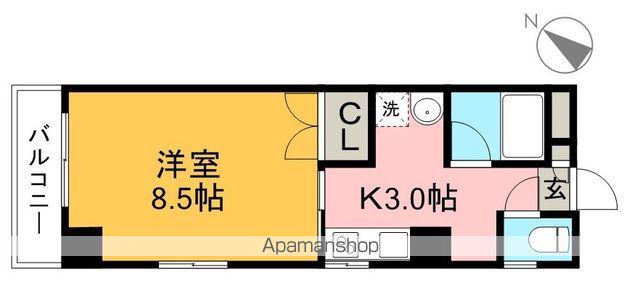 ルーチェ(1K/4階)の間取り写真