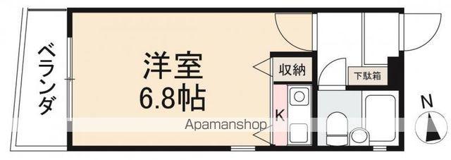 ローズガーデン(ワンルーム/4階)の間取り写真