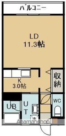 シュロス久根別(1K/2階)の間取り写真