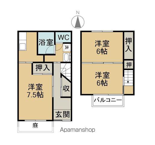 千引ハイツ(3K/1階)の間取り写真