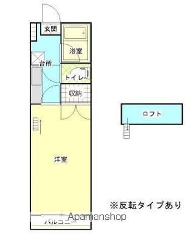 メゾン荒川(1K/2階)の間取り写真