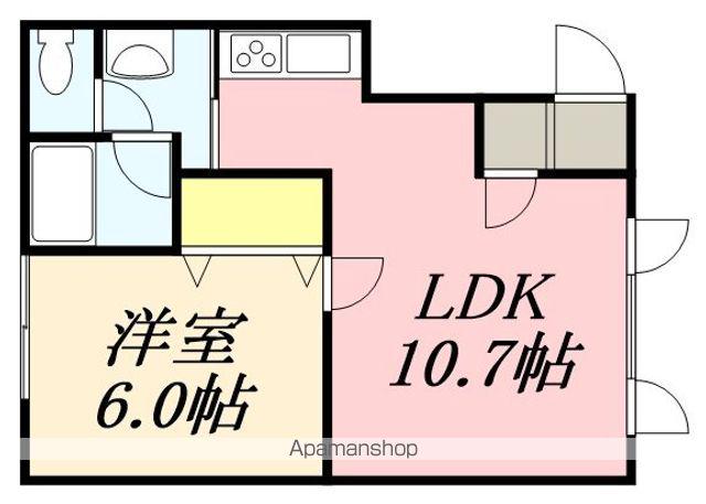 レジデンスカメリアB(1LDK/2階)の間取り写真