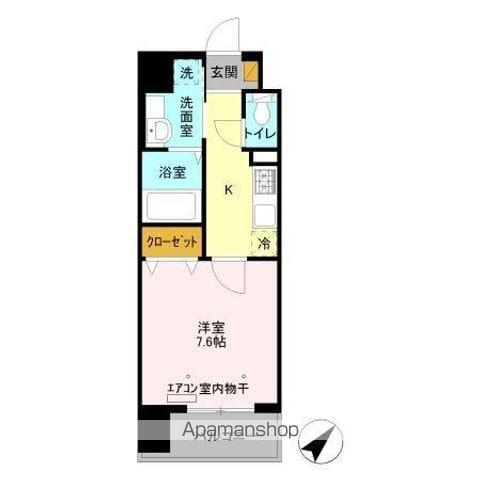 VESTA(1K/1階)の間取り写真