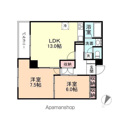ベル・ソフィア(2LDK/8階)の間取り写真