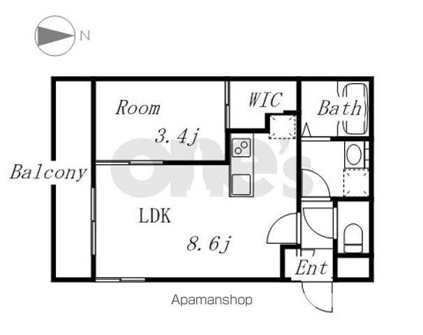FAMILY STAGE 矢田(1LDK/1階)の間取り写真