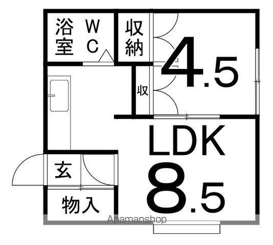 あかね荘(1LDK/2階)の間取り写真