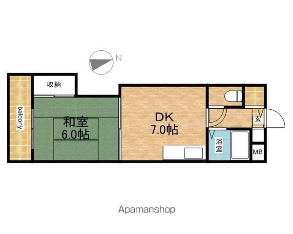 オルゴグラート札幌(1DK/7階)の間取り写真