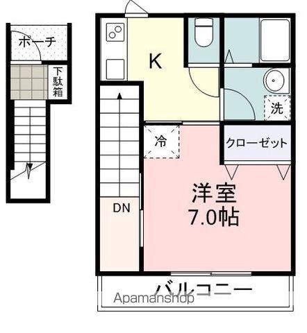 SAKYO4 古庄(1K/2階)の間取り写真