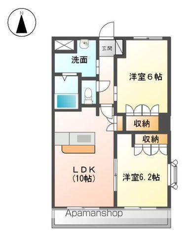 パストラルK(2LDK/1階)の間取り写真