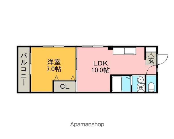 メゾン敏(1LDK/2階)の間取り写真