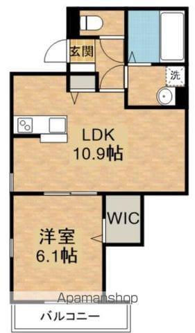 ブレッシア石神井公園(1LDK/1階)の間取り写真