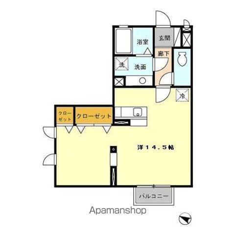 フォレステージ11(ワンルーム/1階)の間取り写真