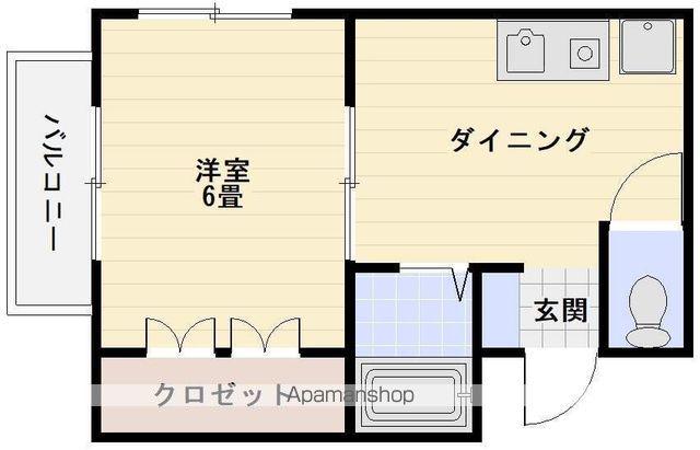 セントラルハイツ(1DK/1階)の間取り写真