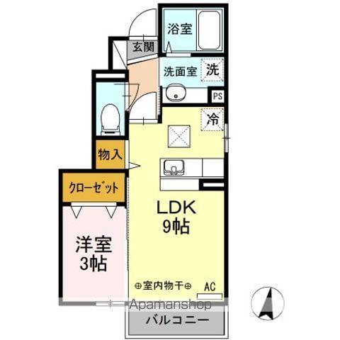 D-ROOMSAKURA(1LDK/1階)の間取り写真