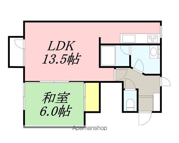 ジョイフル鍛治(1LDK/1階)の間取り写真
