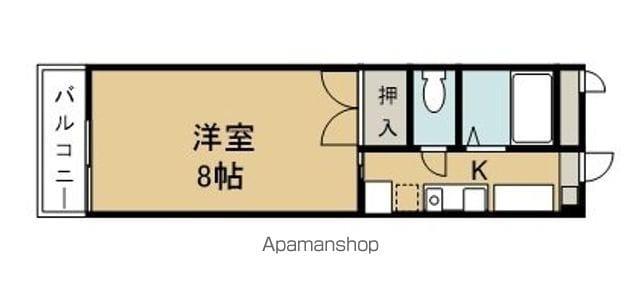 3パーシモンズパレス(1K/3階)の間取り写真