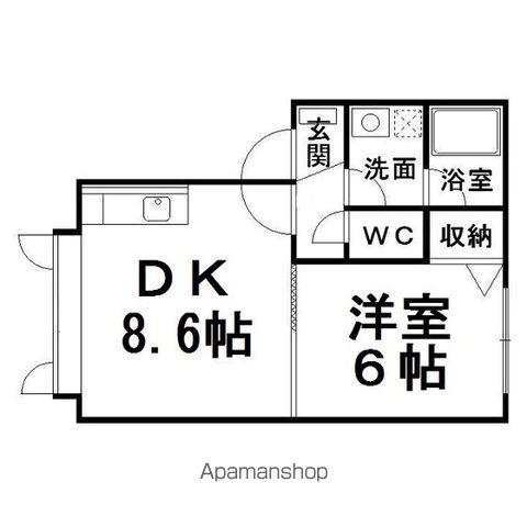アイビス 東陵(1DK/1階)の間取り写真