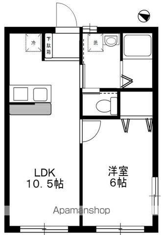 カーサベルデ(1LDK/1階)の間取り写真
