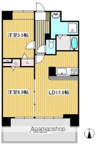 エスペランサ光が丘(2LDK/1階)の間取り写真