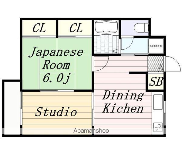 エステートピアスワン(2DK/3階)の間取り写真