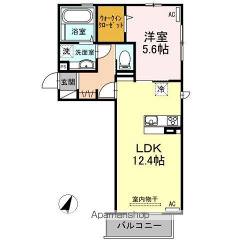 アルページュII(1LDK/2階)の間取り写真