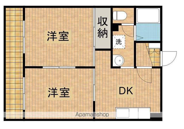 マンションリビエールⅠ(2DK/2階)の間取り写真