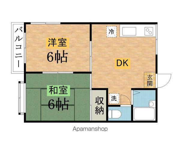 グリーンハイツ西八(2DK/2階)の間取り写真