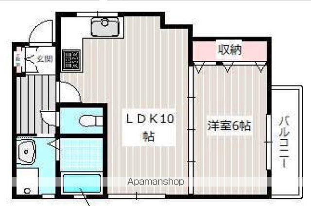 よもぎ台マンション(1LDK/1階)の間取り写真