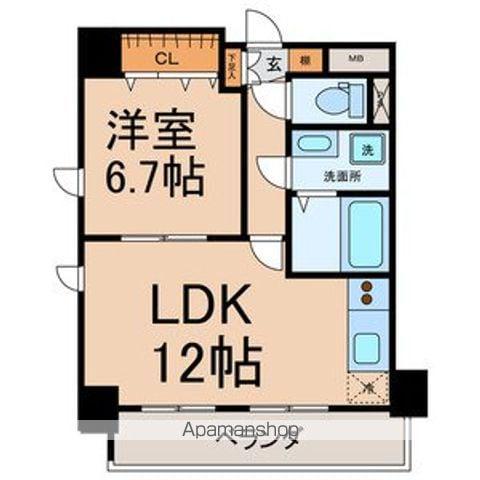 CLAIR HEIWA(1LDK/5階)の間取り写真