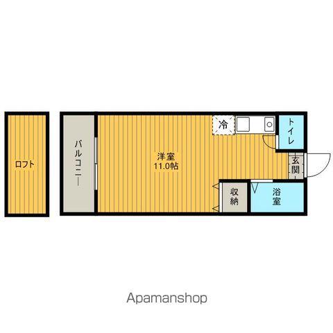 セイントヴィラ和白Ⅱ(ワンルーム/2階)の間取り写真