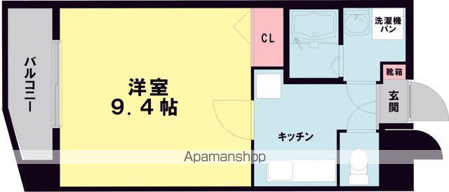 ニュー水前寺(1K/3階)の間取り写真