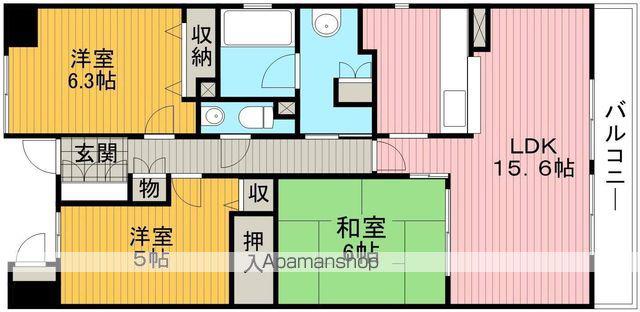ローレルコート北緑丘(3LDK/6階)の間取り写真