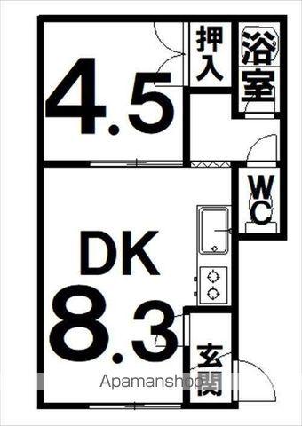 光南ハイツ(1DK/2階)の間取り写真