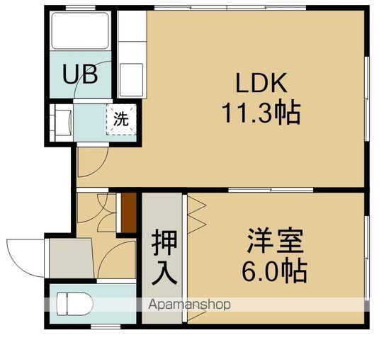 コーポなかはま(1LDK/2階)の間取り写真