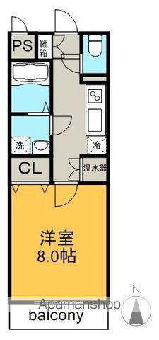 アラニⅡ(1K/3階)の間取り写真