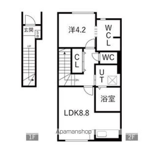 J.BREATH(1LDK/2階)の間取り写真