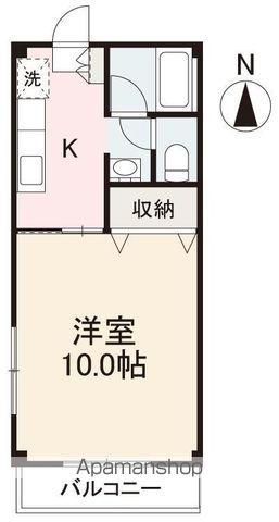エスポワールK(1K/2階)の間取り写真