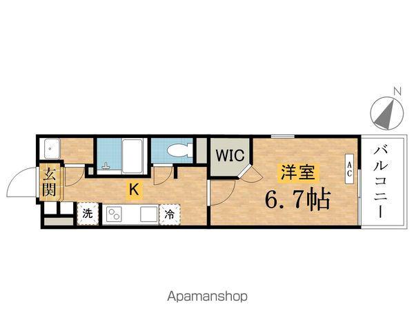 八王子市明神町プロジェクト(1K/1階)の間取り写真