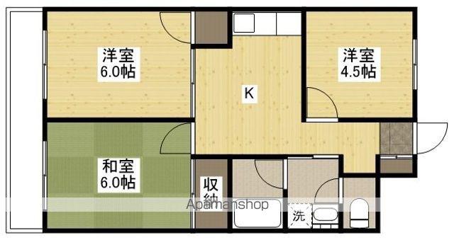 グランピアⅠ(3K/1階)の間取り写真