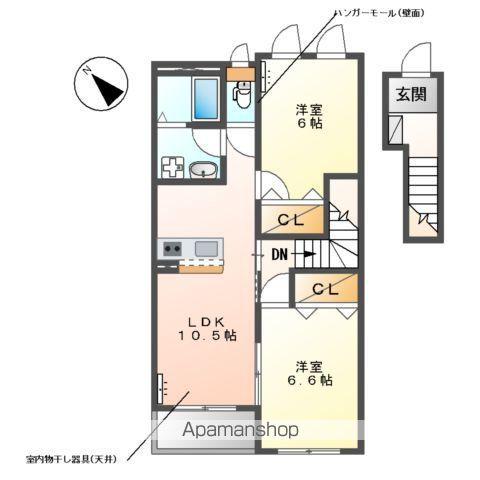 サニーヴィレッジ(2LDK/2階)の間取り写真
