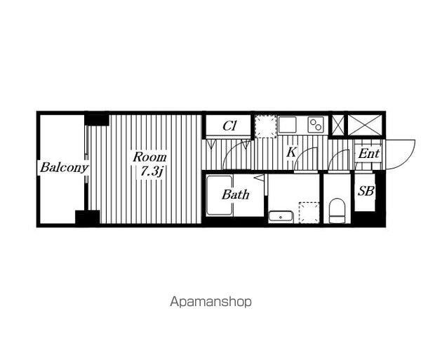 S-RESIDENCE志賀本通ノース(1K/6階)の間取り写真