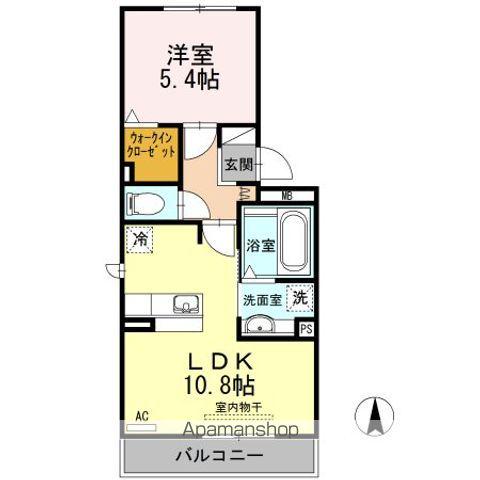 アンソレイユ(1LDK/3階)の間取り写真