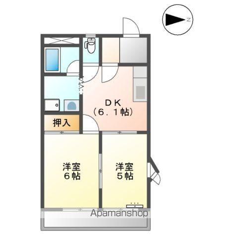 エクセルハイム宮路(2DK/3階)の間取り写真