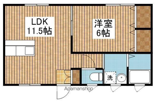 メゾンサウス(1LDK/2階)の間取り写真