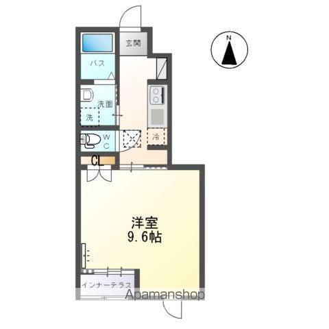 サウザンドリーフⅤ(1K/1階)の間取り写真