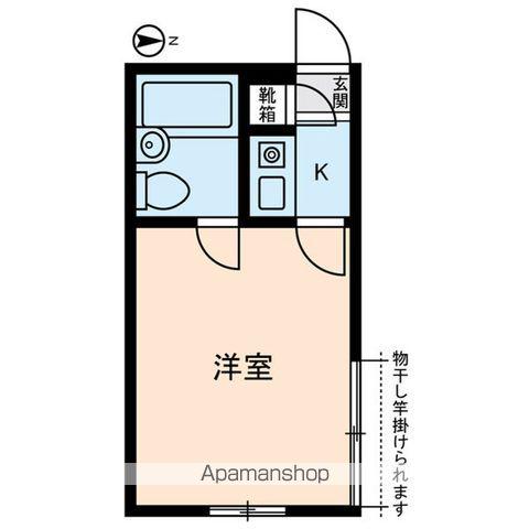 ソレイユみなづき(1K/2階)の間取り写真