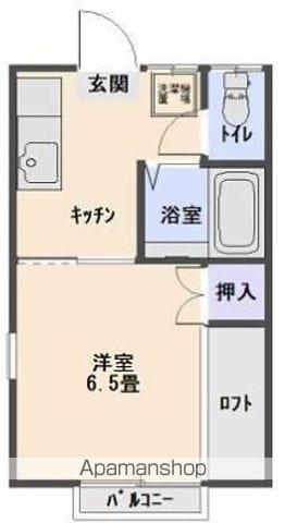 コーポやわらぎ(1K/1階)の間取り写真