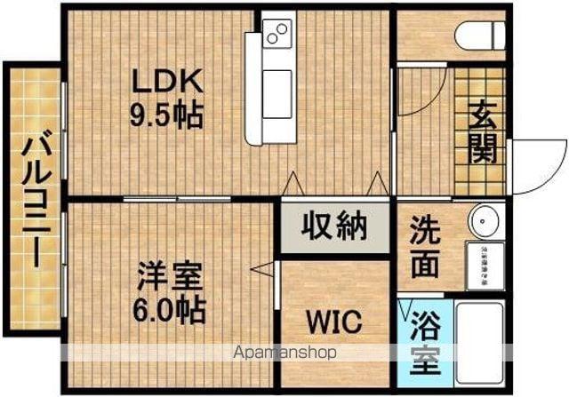 グロワールC(1LDK/2階)の間取り写真