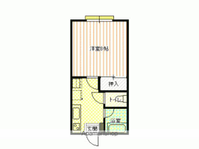 グローリーM2(1K/2階)の間取り写真